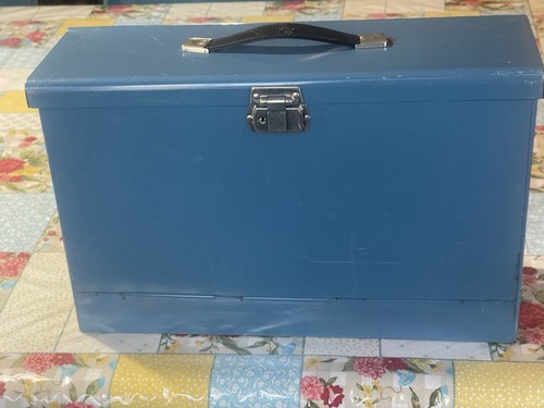 Vintage lockable blue metal - lockable,